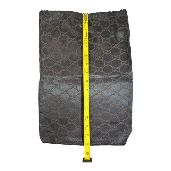 Gucci Black Monogram Logo All Over Drawstring Dust Bag Accessories Purse Handbag - Picture 6 of 6